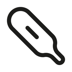 Medical Thermometer Professional Modern Line Icon. Minimal and unique healthcare symbol representing temperature measurement patient monitoring fever and medical checkup
