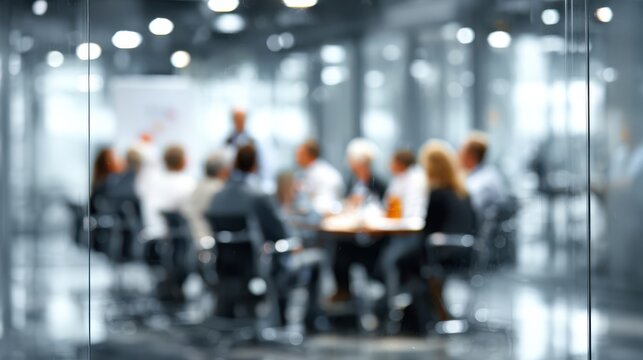 Facilitated team meeting discussion corporate office hr internal meeting professional environment focused viewpoint engagement concept