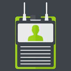 Megaphone with a green silhouette of a person giving an announcement