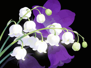 Ethereal orchids blooming under soft ambient lighting in a mystical garden setting