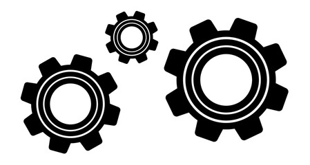 gear wheels vector icons, mchine, technology, work together concept 