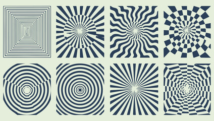 Fototapeta premium Optical illusions a collection of geometric patterns designed to deceive the eye