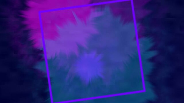 Abstract Light Frames in Vibrant Purple and Blue Motion