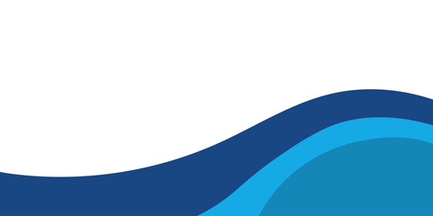 Blue and white business wave banner background, suitable for all fields, vector illustration.