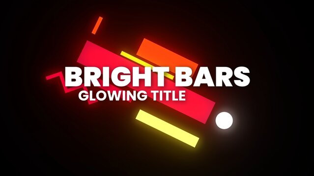 Glowing Colorful Shapes Fun Exotic Text Title 06
