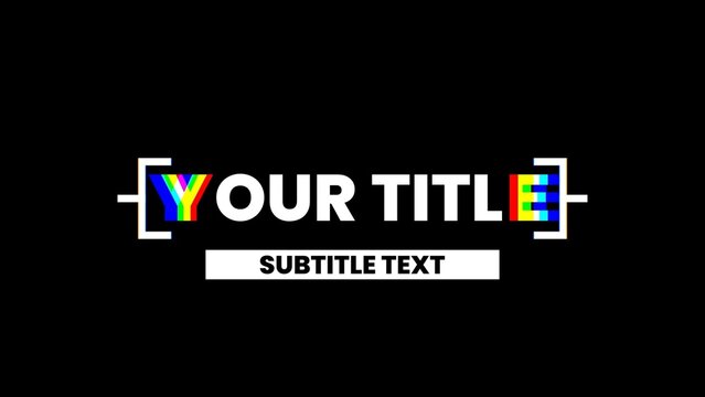 RGB Glitch Delay Echo Effect Modern Trendy Title Intro 24