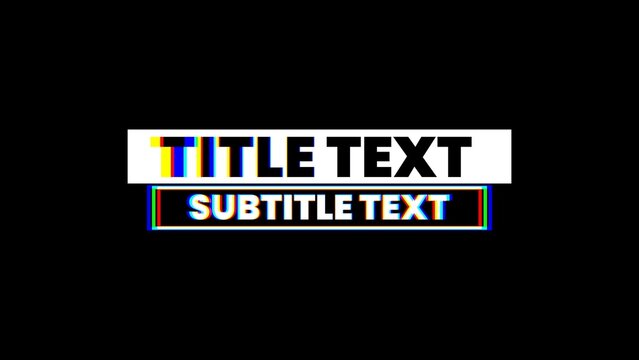 RGB Glitch Delay Echo Effect Modern Trendy Title Intro 29
