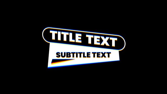 RGB Glitch Delay Echo Effect Modern Trendy Title Intro 30