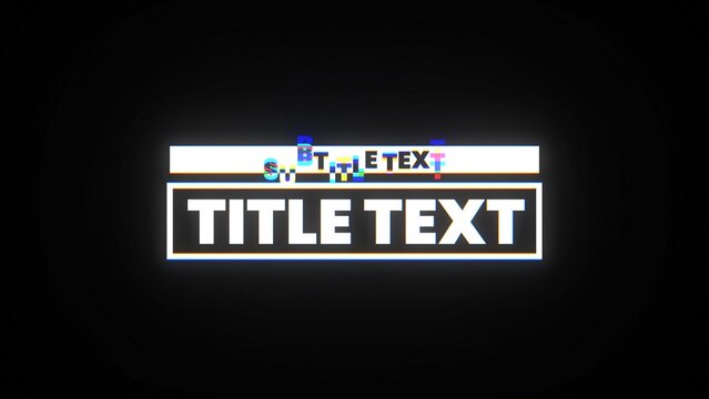 RGB Glitch Delay Echo Effect Modern Trendy Title Intro 35