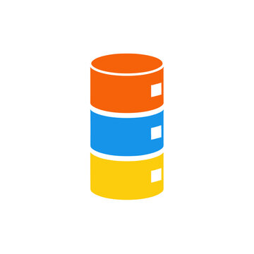 Stacked Database Cylinders Icon