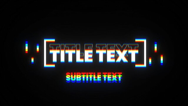 RGB Glitch Delay Echo Effect Modern Trendy Title Intro 39