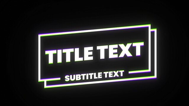 RGB Glitch Delay Echo Effect Modern Trendy Title Intro 42