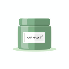 Green Hair Mask Jar Illustration