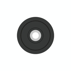 Black Circular Object with Central Hole