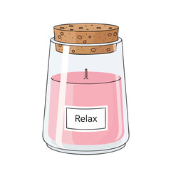 Relaxing Pink Candle in Glass Jar