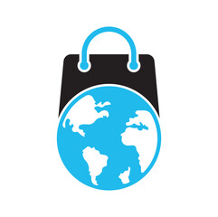 World Shop Logo Template Design Vector. 