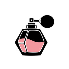 Obraz premium Perfume bottle illustration with pink liquid