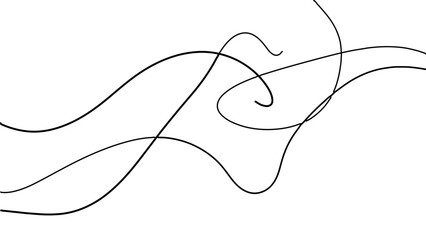 Fototapeta premium A minimalist vector graphic illustration of wavy lines in a simple design