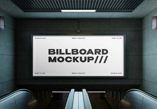 Urban Metro Billboard Mockup