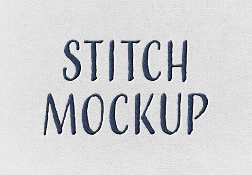Stitch Embroidery Logo Mockup