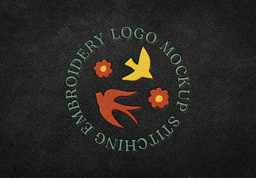 Stitching Embroidery Logo Mockup