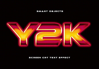 Screen CRT Text Effect Mockup