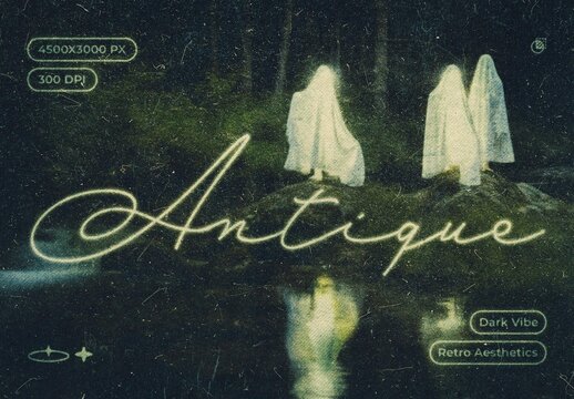 Antique Photo Effect Mockup