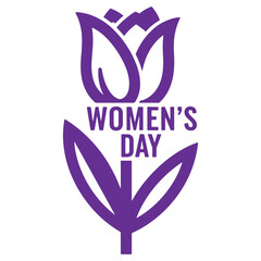 Obraz premium Celebrate Womens Day with a Purple Tulip Flower Symbolizing Empowerment and Equality