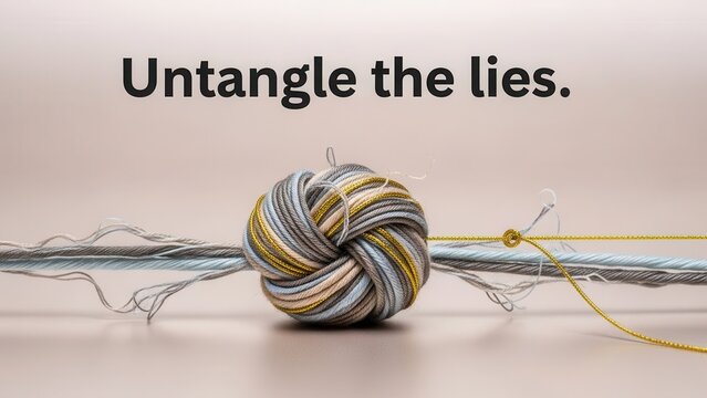 Intricate Thread Knot Symbolizing Complexity and Solutions