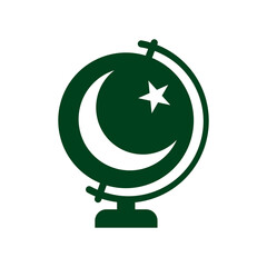 Pakistan Flag World Globe Icon