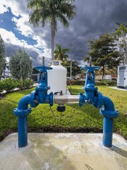 outdoor electric generator powered by Compressed natural gas, CNG and storage tanks