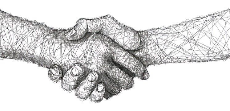 PNG Hand drawn of handshake drawing illustrated person.