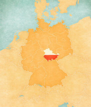 Map of Germany - Thuringia