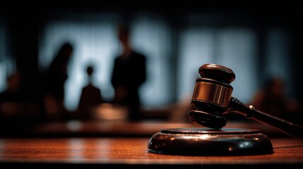 Fototapeta premium Family custody court hearing family law courtroom justice with judge gavel divorce custody case environment