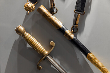 Naklejka premium Imperial Russian Navy dirk. A decorative dagger