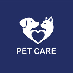 Pet care logo, dog logo, cat logo
