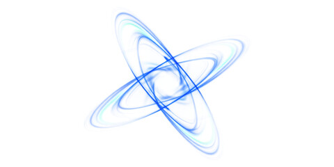 Swirling blue and white abstract isolated on a transparent background