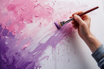 hand with brush and paint