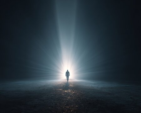A symbolic representation of mental recovery, featuring a radiant light illuminating the path towards healing and renewal.
