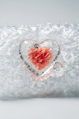 Broken Glass Heart Symbolizing Vulnerability