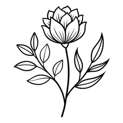 black and white flower