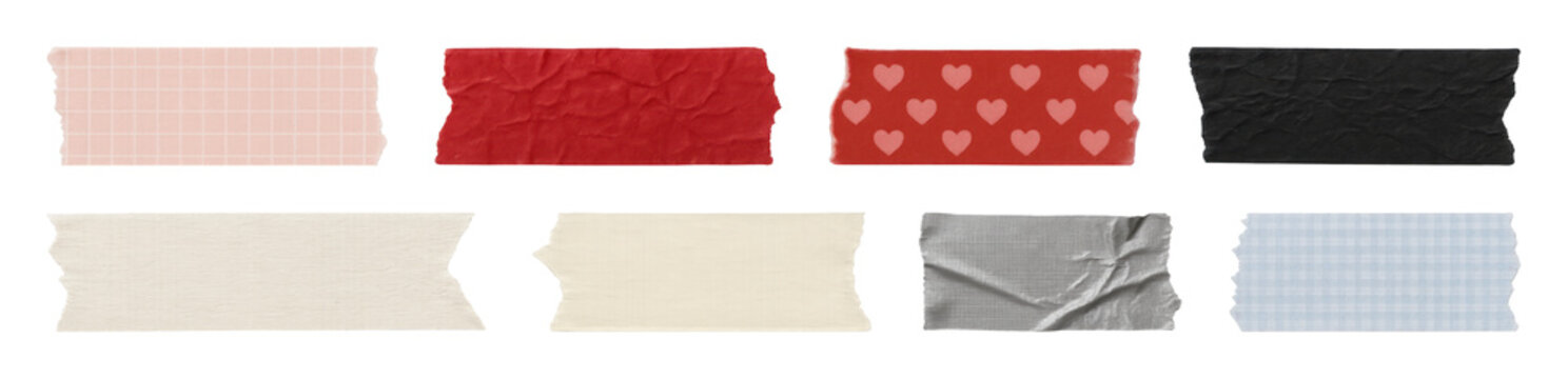 PNG Colorful decorative tape collection, transparent background