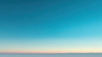 Tranquil Gradient Sky Over Calm Water at Dusk or Dawn