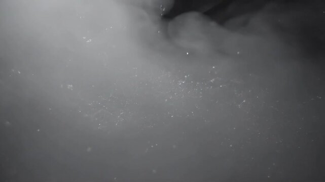 Monochromatic Haze Texture Emphasize the uniform, dense texture of the monotone fog itself as a visual element.