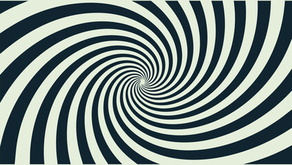 Naklejka premium Hypnotic spiral pattern with contrasting dark and light bands creates visual illusion