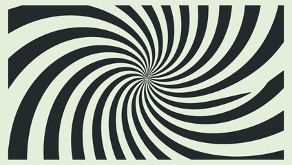 A hypnotic optical illusion featuring swirling black and white lines