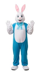 Easter Celebration, Bunny Character, Festive Event, Costume, Cheerful Atmosphere, Full-Body View, Fun Concept