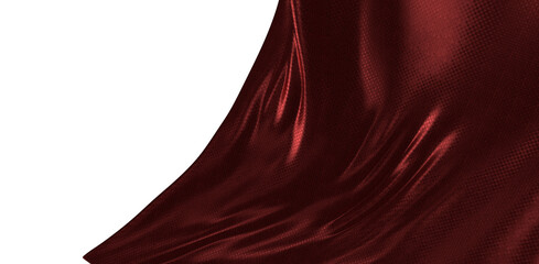 Luxurious red fabric flowing gracefully creating a stunning visual. Perfect for backgrounds,...