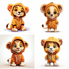 set of cartoon animals