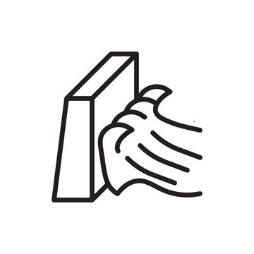 Seawall icon. Coastal defense and maritime engineering, representing concrete revetments, wave energy deflection, shoreline protection barriers, tsunami walls, and harbor infrastructure engineering.